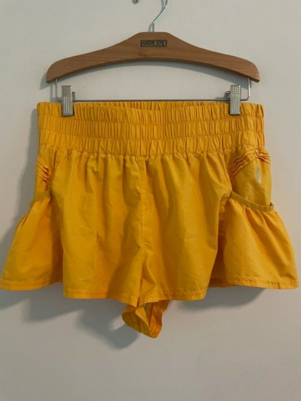 Free People FP Movement Shorts Sz MED Get Your Flirt On Mid bright yellow